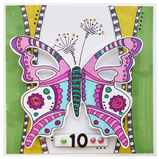 Obrázek Přání k 10. narozeninám Motýlek