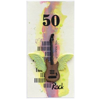Obrázek Přání k 50. narozeninám Rocker neonové