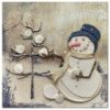Obrázek Vánoční přáníčko Sněhulák se stromečkem