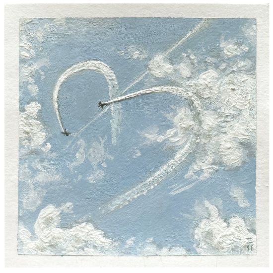 Obrázek Přání do obálky série Srdce - Vzdušné stopy