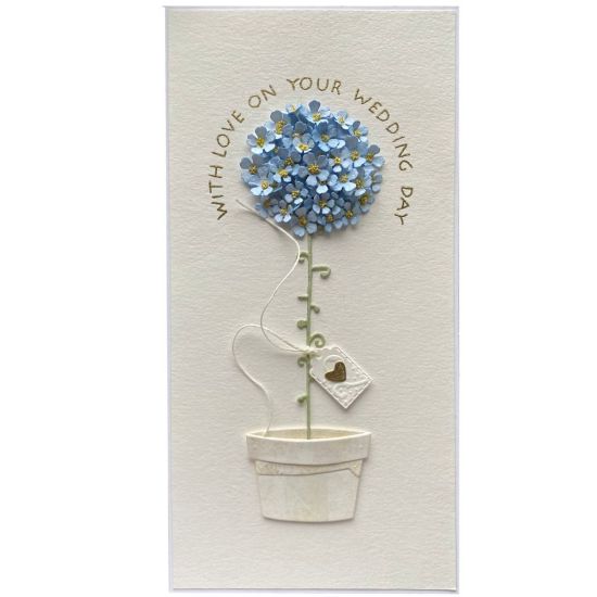 Obrázek Svatební přání - Modrá květina