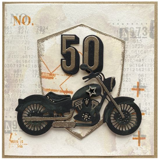 Obrázek Přání k 50. narozeninám Motorkář