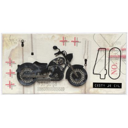Obrázek Přání k 40. narozeninám Motorkářka