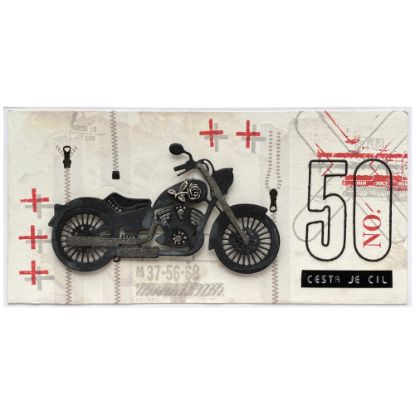 Obrázek Přání k 50. narozeninám Motorkářka