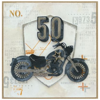 Obrázek Přání k 50. narozeninám Motorkář