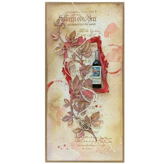 Obrázek Přání do obálky Červené víno 2