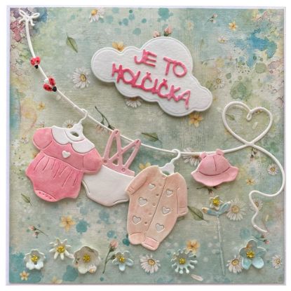 Přáníčko k narození holčičky.