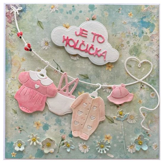Přáníčko k narození holčičky.