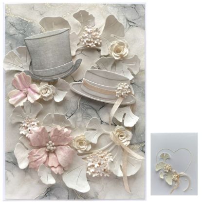 Elegantní přáníčko jako blahopřání k svatbě s krabičkou