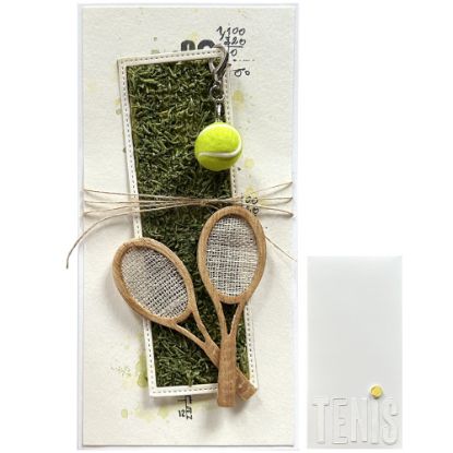 Obrázek Přáníčko v krabičce s dárečkem Tenis na trávě