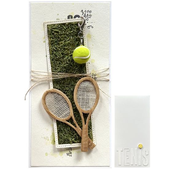Obrázek Přáníčko v krabičce s dárečkem Tenis na trávě